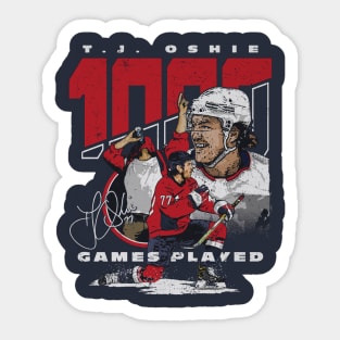 T.J. Oshie Washington 1000 Games Sticker